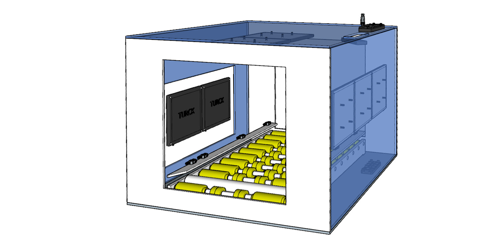 RFID antenna configuration inside the tunnel matching system